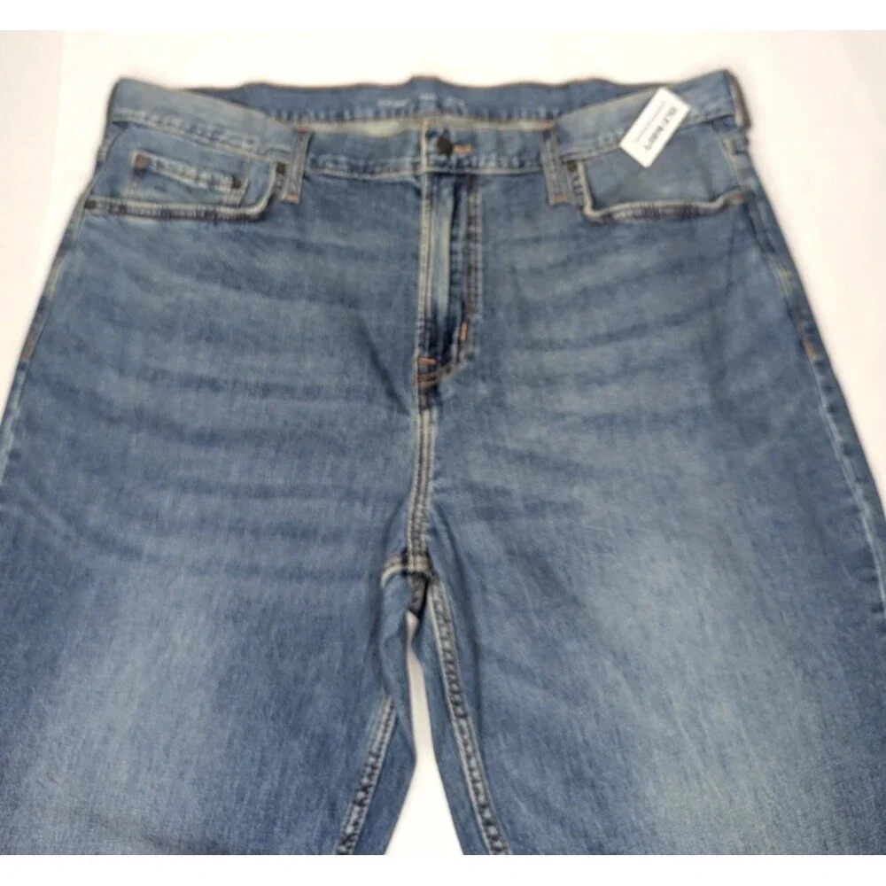 Men's Old Navy Loose Fit Jeans 42x32 Built In Flex Blue Denim Medium Wash - NWT - Picture 3 of 5